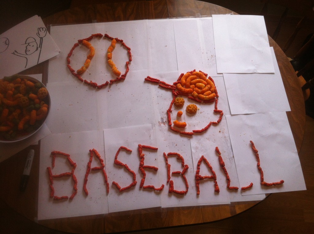 Check out this daddy & son artistic power.