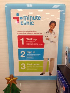 MinuteClinic is EASY! - [1] Walk up. [2] Sign in. [3] Feel better.