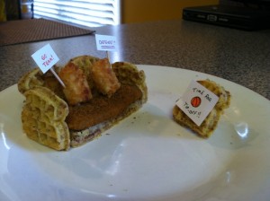 Our pair of couch potatoes are all ready for the big game.