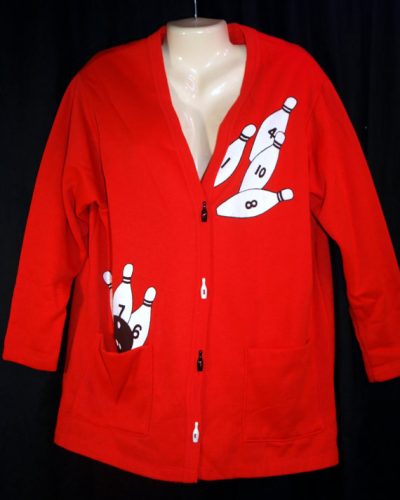 vintage bowling cardigan sweater