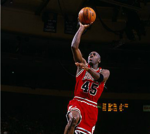 michael jordan first jersey number