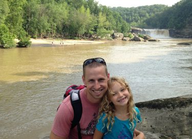 Image of dad and daughter with title Mr. Mom
