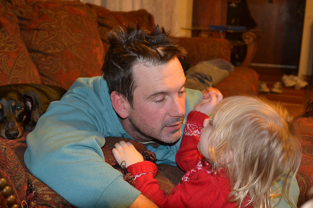 dads making up for lost time